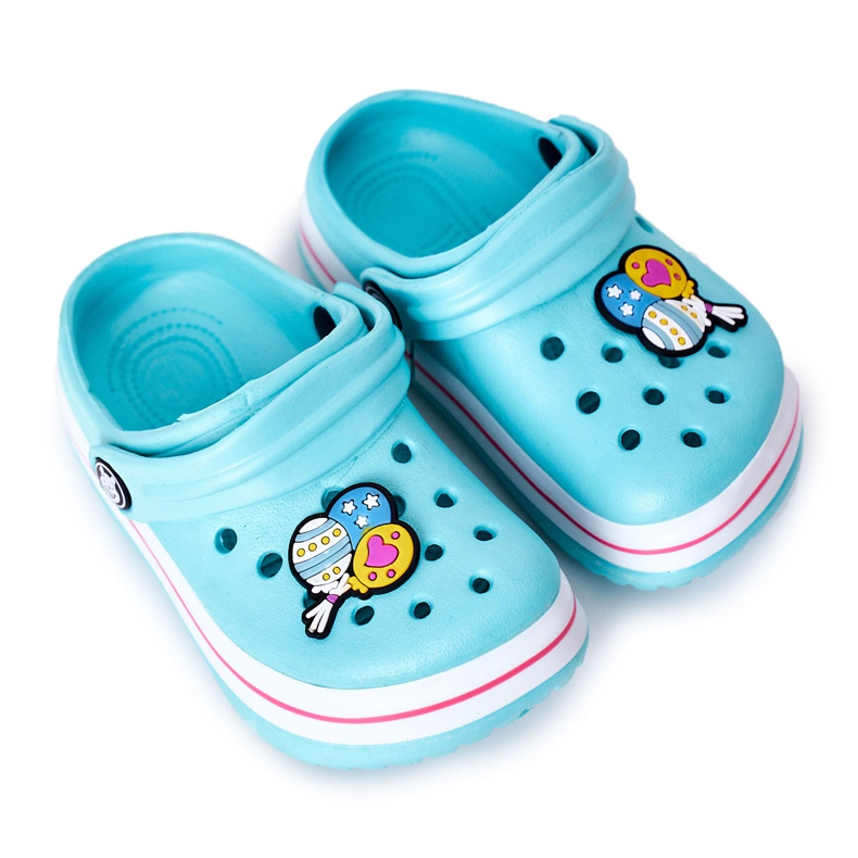 Dziecięce Piankowe Klapki Kroksy Zielono-Różowe Lazy Day zielone