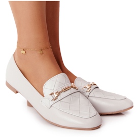 PS1 Klasyczne Damskie Mokasyny Szare Eloquence