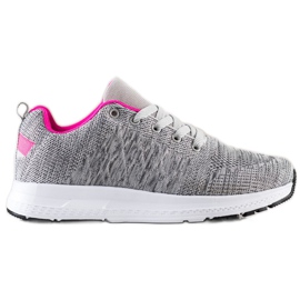 SHELOVET Lekkie Sznurowane Sneakersy szare