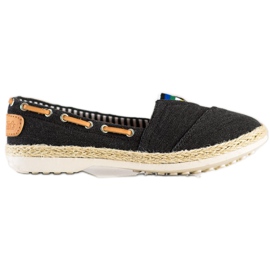 Beauty Girl'S Tekstylne Espadryle czarne