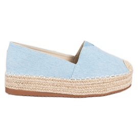 SHELOVET Modne Espadryle niebieskie