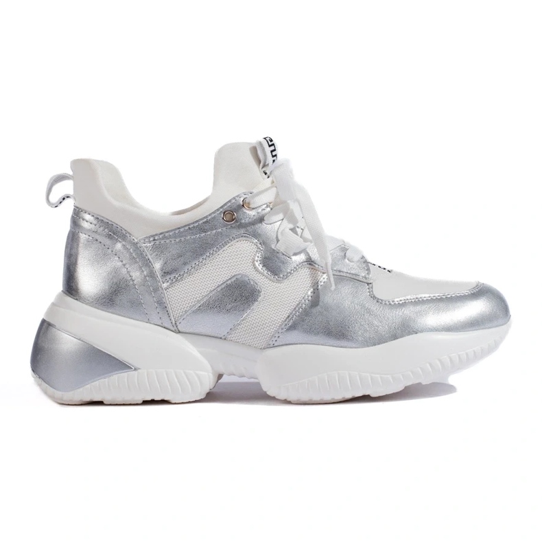 Weide Biało-srebrne Sneakersy białe