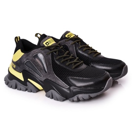 Męskie Sportowe Buty Memory Foam Big Star HH174278 Czarne