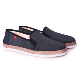 Męskie Espadryle Big Star HH176002 Granatowe niebieskie