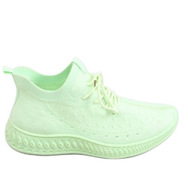 Buty sportowe skarpetkowe miętowe 7819 LT.GREEN zielone