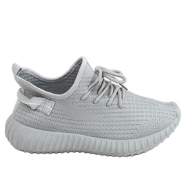 Buty sportowe skarpetkowe szare 7817 Grey