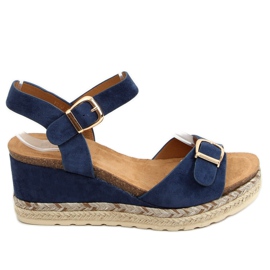Espadryle na koturnie granatowe YL93 Navy