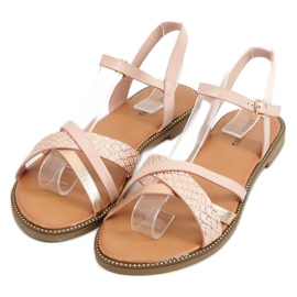 Sandałki damskie różowe WL060 Pink