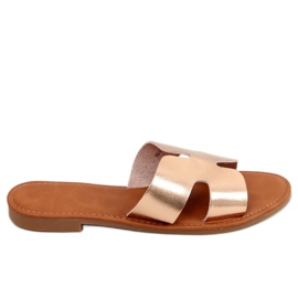 Klapki damskie szampańskie 55-2 Champagne różowe