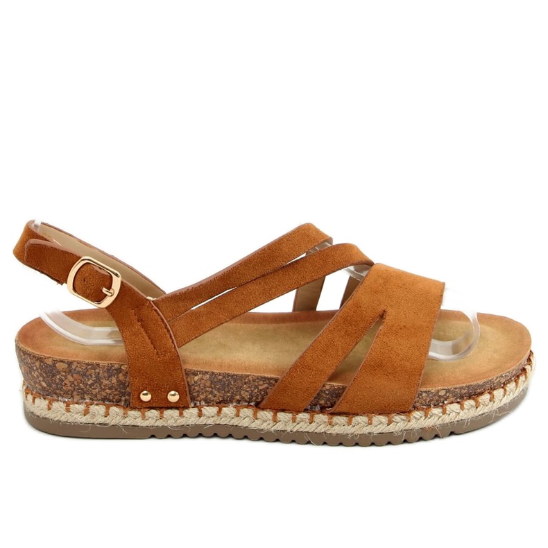 Sandałki espadryle boho camel FD002 Camel brązowe