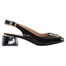 Filippo Czarne Czółenka Z Eko Skóry