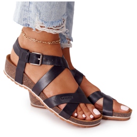 Sandały Na Korkowej Podeszwie Big Star DD274A009 Czarne