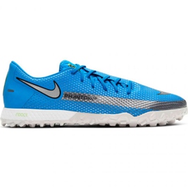 Buty piłkarskie Nike React Phantom Gt Pro Tf M CK8468 400 niebieskie niebieskie