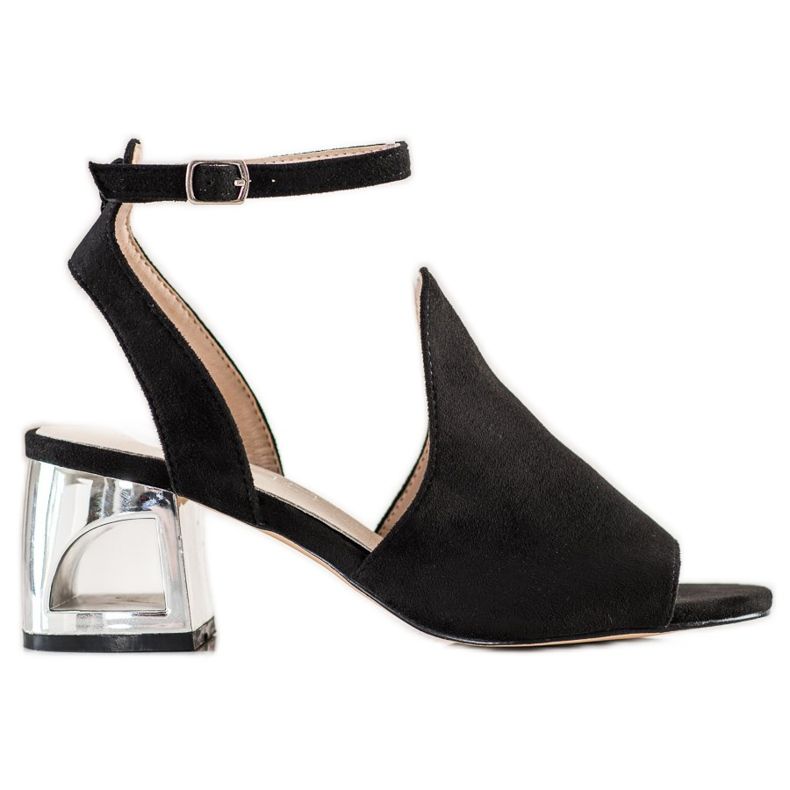 Filippo Stylowe Zabudowane Sandałki czarne