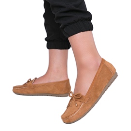 Brązowe mokasyny z kokardką Deonte