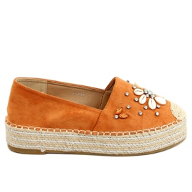 Espadryle damskie z muszelkami camel 2798 Camel brązowe
