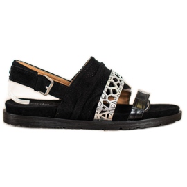 Evento Modne Sandały Ze Sprzączką czarne