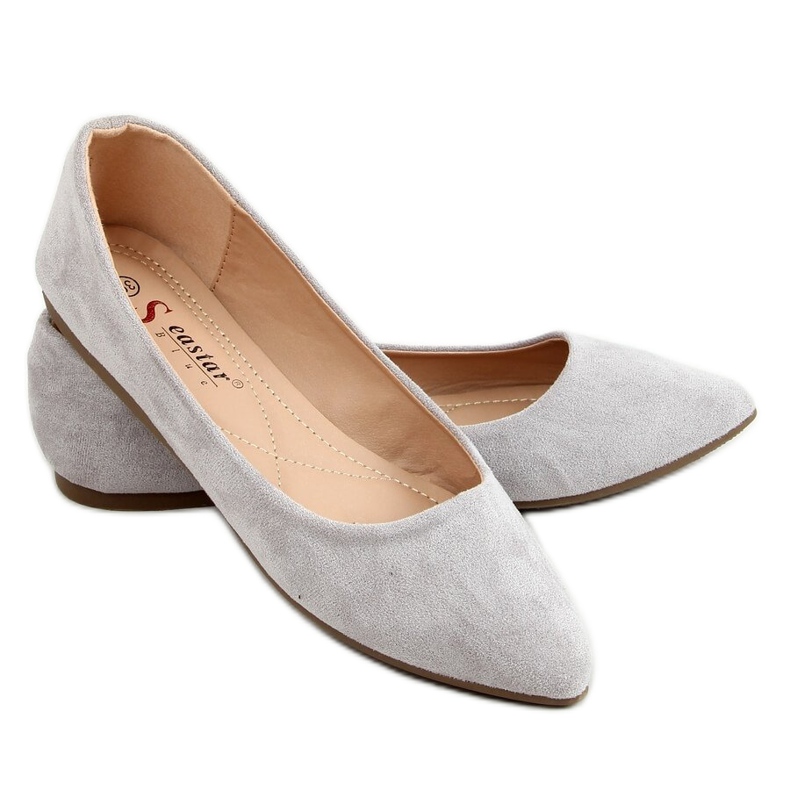 Seastar Baleriny z migdałowymi noskami szare CD52P Grey