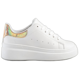 SHELOVET Wygodne Sneakersy białe