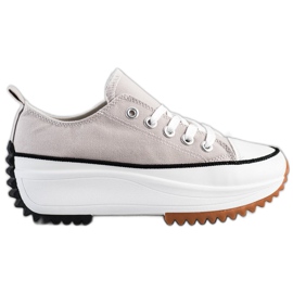 SHELOVET Trampki Na Wysokiej Platformie szare