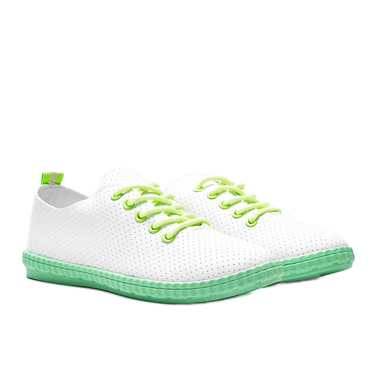 Białe tenisówki ażurowe Let me