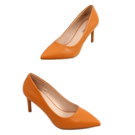 Szpilki niski obcas camel CD62P Camel brązowe