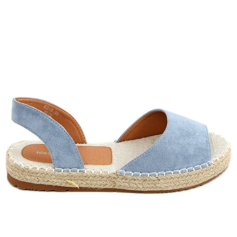 Espadryle open toe niebieskie 6915 Blue