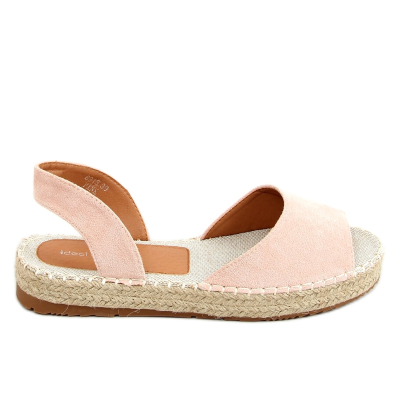 Espadryle open toe różowe 6915 Pink