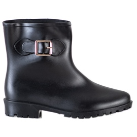 SHELOVET Kalosze z ozdobną sprzączką czarne