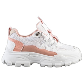 SHELOVET Białe Sneakersy Fahion