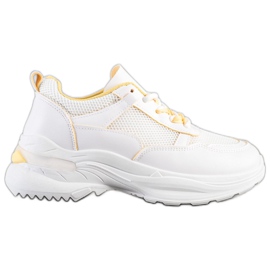 SHELOVET Stylowe Białe Sneakersy