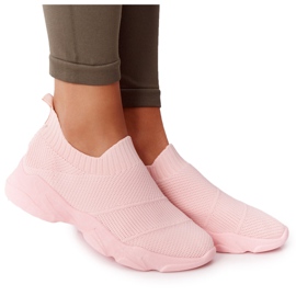 PS1 Damskie Sportowe Buty Slip-on Różowe Yoga Class