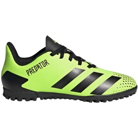 Buty piłkarskie adidas Predator 20.4 Tf Jr EH3041 czarne zielone