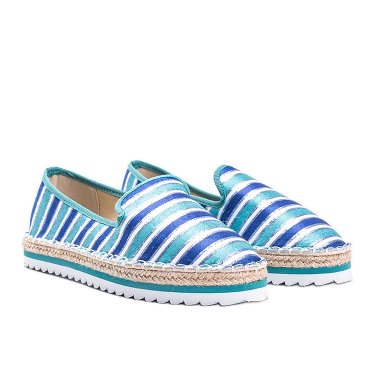 Niebieskie espadryle w paski Ottawa