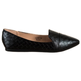 Seastar Modne Baleriny Z Eko Skóry czarne