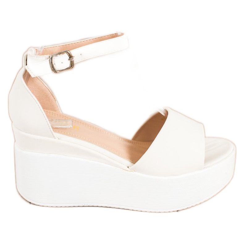 Comer Lekkie Sandały Na Platformie białe