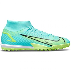 Buty piłkarskie Nike Mercurial Superfly 8 Academy Tf M CV0953 403 niebieskie wielokolorowe