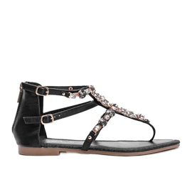 Czarne sandały bogato zdobione Yosemite