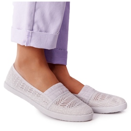 Ażurowe Wsuwane Tenisówki Slip-On Szare Chillout