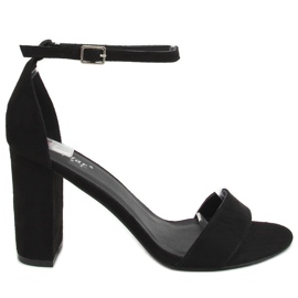 Sandałki na słupku czarne AF03P Black