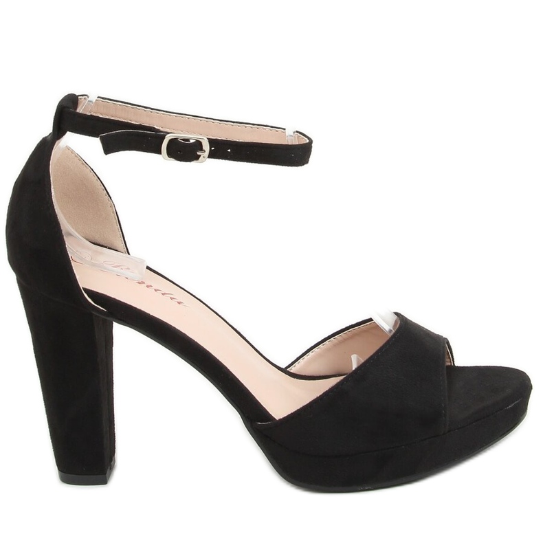 Sandałki na platformie czarne S-850 Black