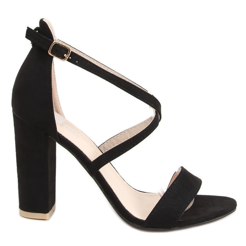 Sandałki na słupku czarne GG-88P Black