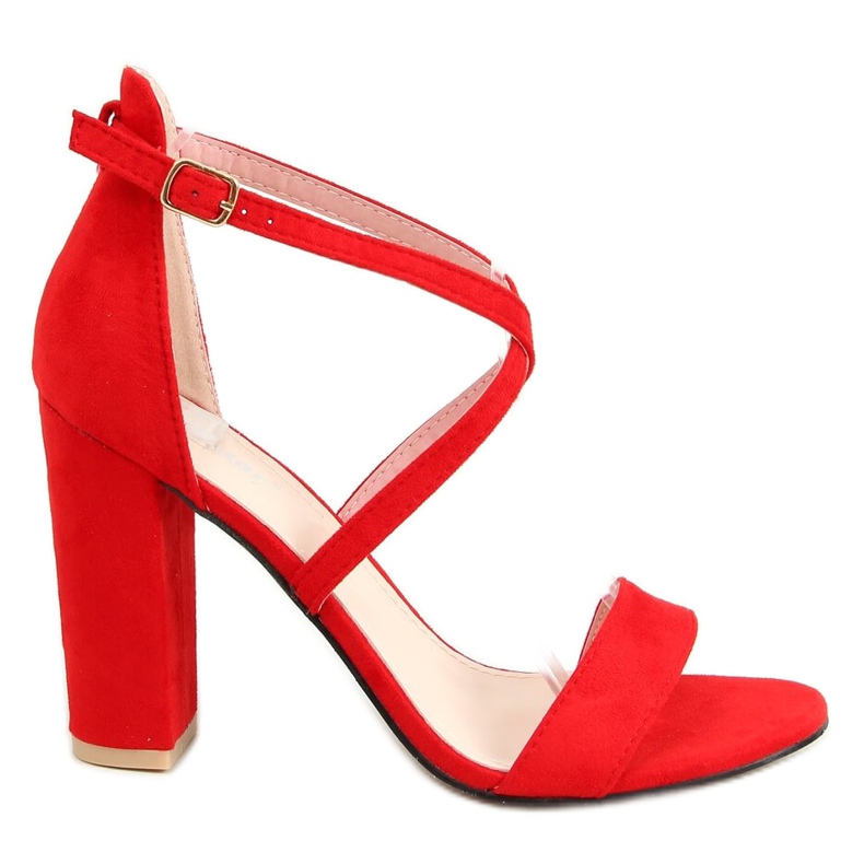 Sandałki na słupku czerwone GG-88P Red