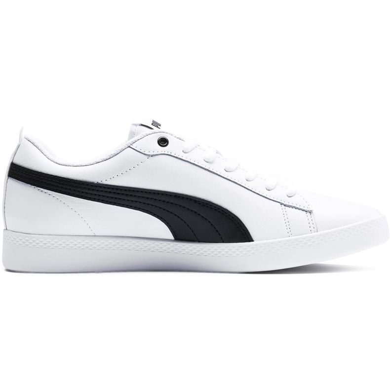 Buty damskie Puma Smash Wns v2 L biało-czarne 365208 01 białe