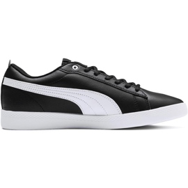 Buty damskie Puma Smash Wns v2 L czarne 365208 02 białe
