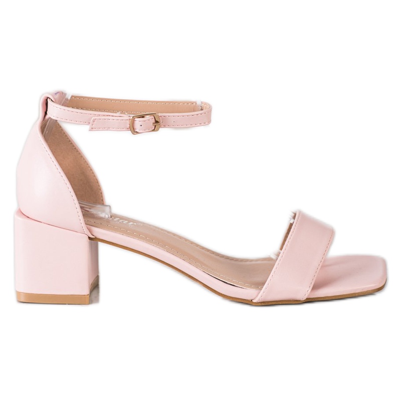 Seastar Sandałki Z Ozdobnym Łańcuszkiem różowe