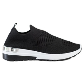SHELOVET Sneakersy Slip On czarne