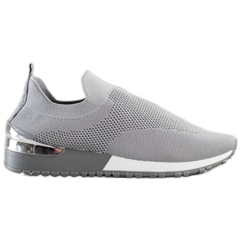 Renda Szare Ażurowe Sneakersy