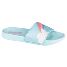 Klapki Skechers Sunny Slides-Dreamy Steps Jr 86994L-LBMT niebieskie