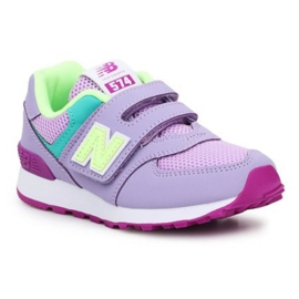 Buty New Balance Jr PV574BVM różowe zielone